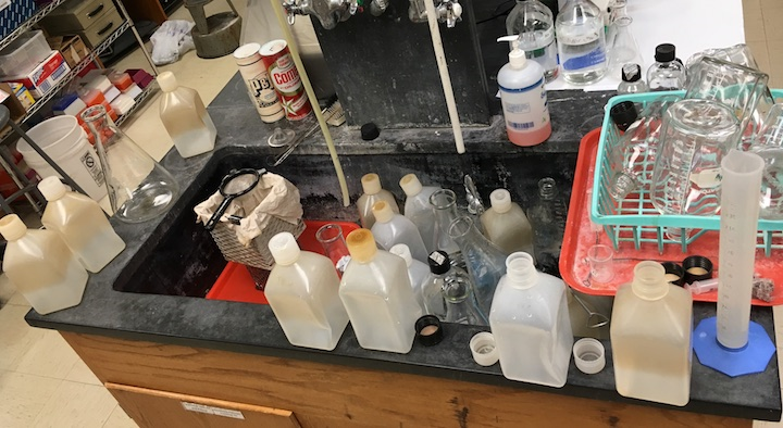 Dirty lab equipment